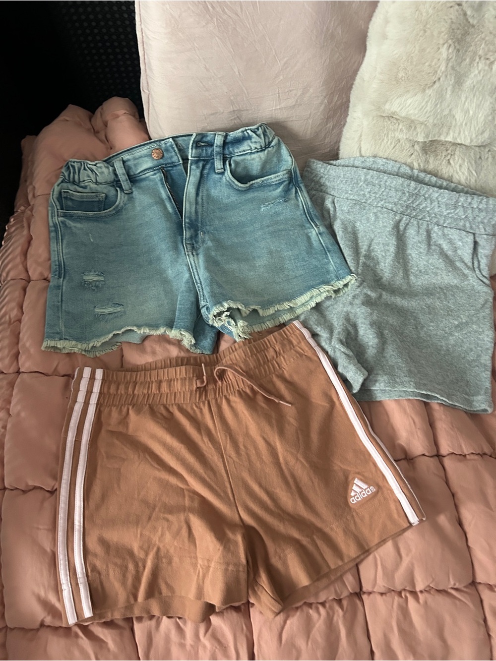 3Shorts — Denim, Rust Athletic, Heather Gray Arizona 4, adidasXs, reflex M